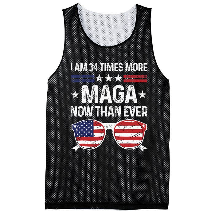 I Am 34 Times More Maga Now Than Ever Mesh Reversible Basketball Jersey Tank