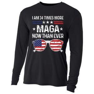 I Am 34 Times More Maga Now Than Ever Cooling Performance Long Sleeve Crew