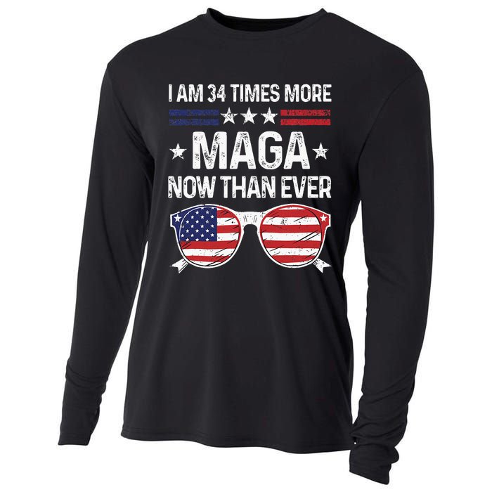 I Am 34 Times More Maga Now Than Ever Cooling Performance Long Sleeve Crew