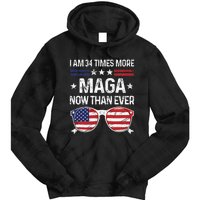 I Am 34 Times More Maga Now Than Ever Tie Dye Hoodie