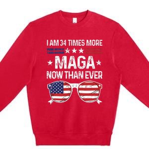 I Am 34 Times More Maga Now Than Ever Premium Crewneck Sweatshirt