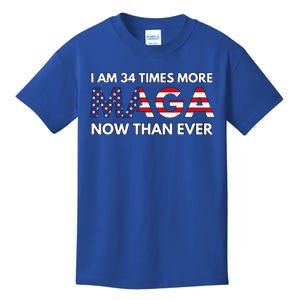 I Am 34 Times More Maga Now Than Ever Support Trump Kids T-Shirt