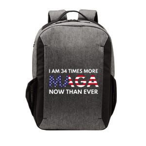 I Am 34 Times More Maga Now Than Ever Support Trump Vector Backpack