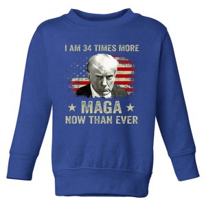 I Am 34 Times More Maga Now Than Ever Trump Toddler Sweatshirt