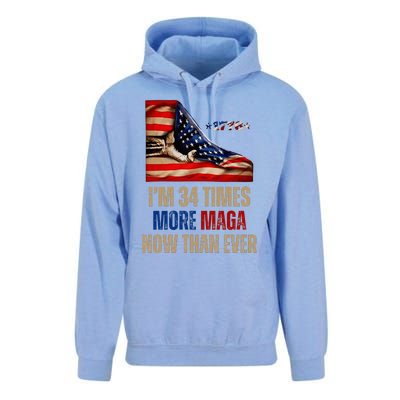 I Am 34 Times More Maga Now Than Ever 1776 Felon Trump Unisex Surf Hoodie