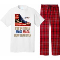 I Am 34 Times More Maga Now Than Ever 1776 Felon Trump Pajama Set