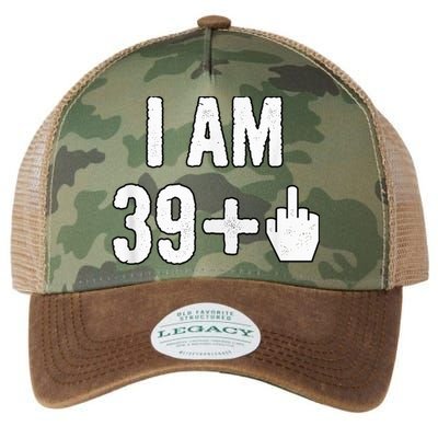 I Am 39 Plus 1 Middle Finger Legacy Tie Dye Trucker Hat