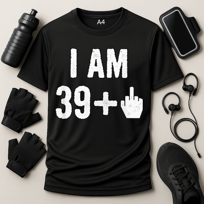 I Am 39 Plus 1 Middle Finger Cooling Performance Crew T-Shirt