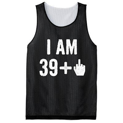 I Am 39 Plus 1 Middle Finger Mesh Reversible Basketball Jersey Tank