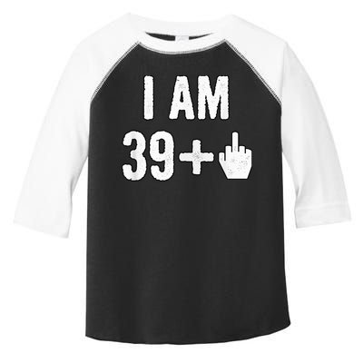I Am 39 Plus 1 Middle Finger Toddler Fine Jersey T-Shirt