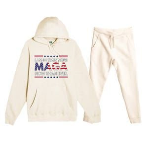 I Am 34 Times More Maga Now Than Ever Trump Supporters Premium Hooded Sweatsuit Set