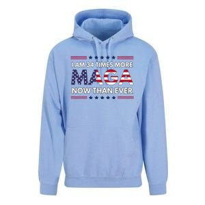 I Am 34 Times More Maga Now Than Ever Trump Supporters Unisex Surf Hoodie