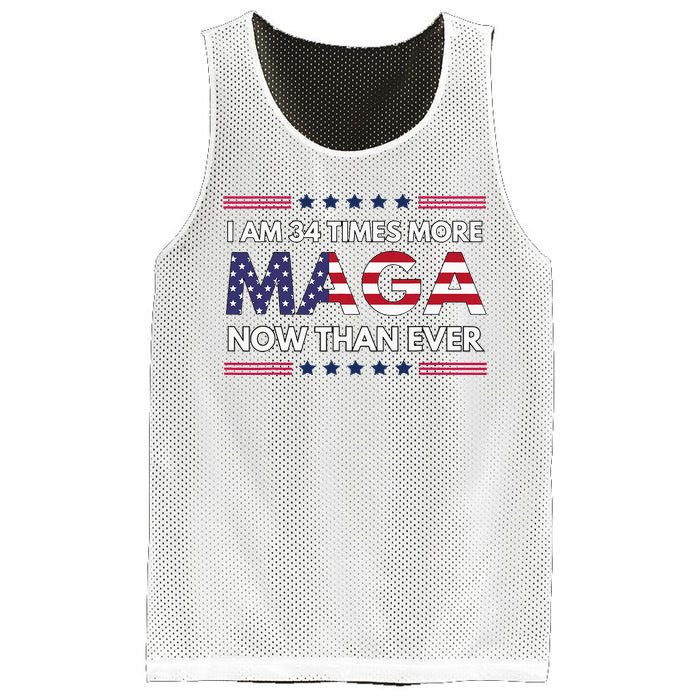 I Am 34 Times More Maga Now Than Ever Trump Supporters Mesh Reversible Basketball Jersey Tank