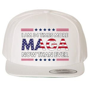 I Am 34 Times More Maga Now Than Ever Trump Supporters Wool Snapback Cap