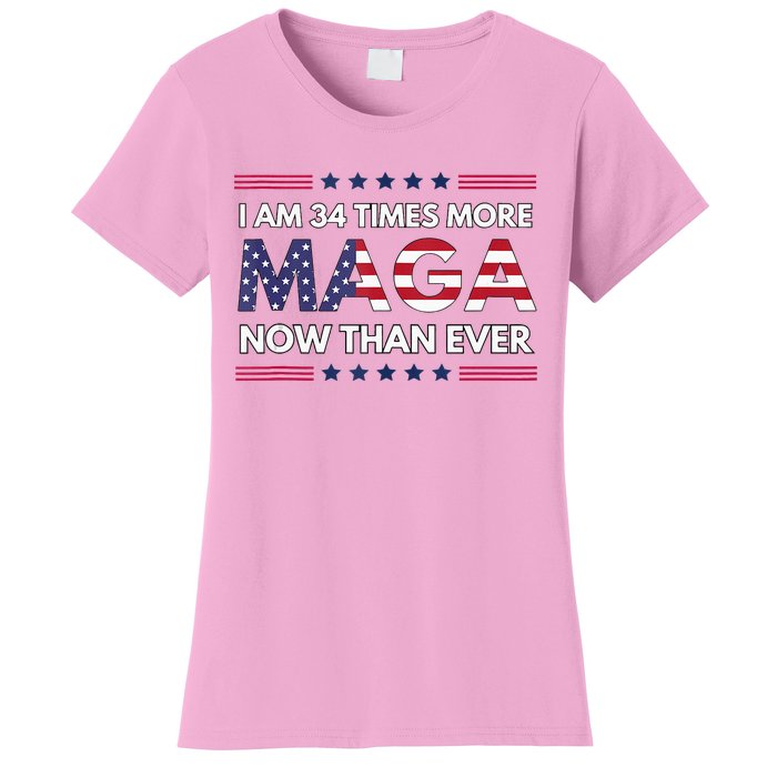 I Am 34 Times More Maga Now Than Ever Trump Supporters Women's T-Shirt