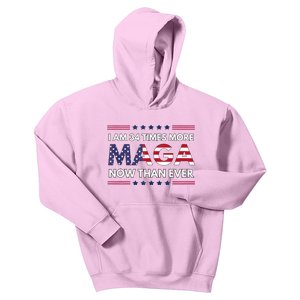 I Am 34 Times More Maga Now Than Ever Trump Supporters Kids Hoodie