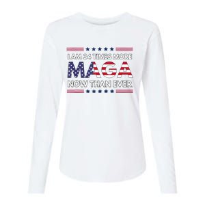 I Am 34 Times More Maga Now Than Ever Trump Supporters Womens Cotton Relaxed Long Sleeve T-Shirt