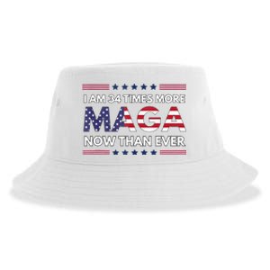 I Am 34 Times More Maga Now Than Ever Trump Supporters Sustainable Bucket Hat