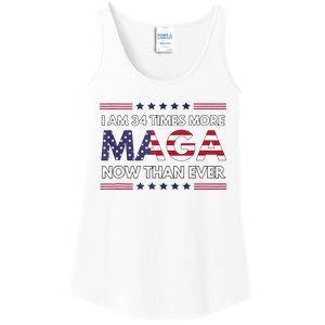 I Am 34 Times More Maga Now Than Ever Trump Supporters Ladies Essential Tank