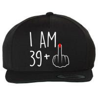 I Am 39 Plus 1 Middle Finger For A 40th Birthday Wool Snapback Cap