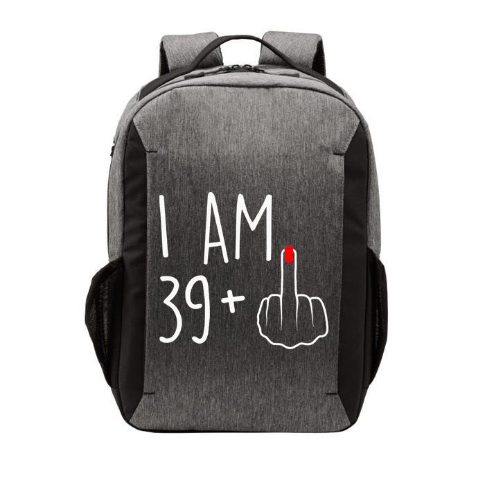 I Am 39 Plus 1 Middle Finger For A 40th Birthday Vector Backpack