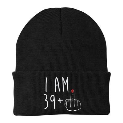 I Am 39 Plus 1 Middle Finger For A 40th Birthday For Wo Beanie