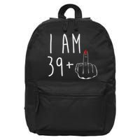 I Am 39 Plus 1 Middle Finger For A 40th Birthday For Wo 16 in Basic Backpack