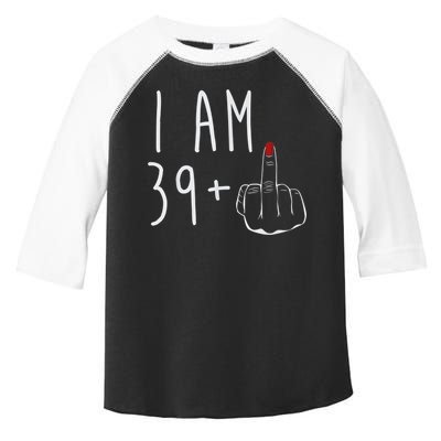I Am 39 Plus 1 Middle Finger For A 40th Birthday For Wo Toddler Fine Jersey T-Shirt