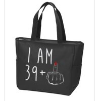 I Am 39 Plus 1 Middle Finger For A 40th Birthday For Wo Zip Tote Bag