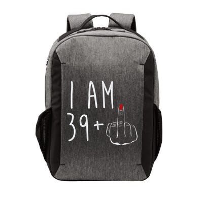 I Am 39 Plus 1 Middle Finger For A 40th Birthday For Wo Vector Backpack