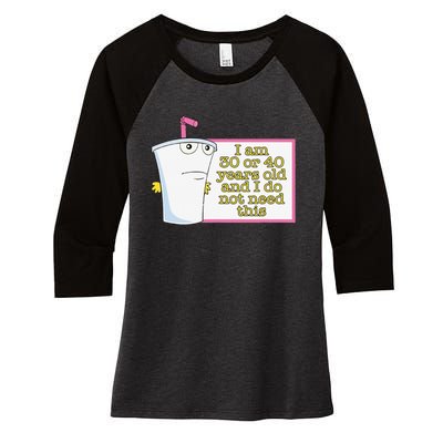 I Am 30 Or 40 Years Old And I Do Not Need This Funny Women's Tri-Blend 3/4-Sleeve Raglan Shirt