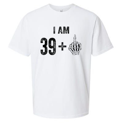 I Am 39 Plus 1 Middle Finger For A 40th Birthday For Sueded Cloud Jersey T-Shirt