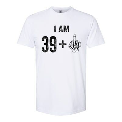 I Am 39 Plus 1 Middle Finger For A 40th Birthday For Softstyle CVC T-Shirt