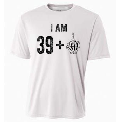 I Am 39 Plus 1 Middle Finger For A 40th Birthday For Cooling Performance Crew T-Shirt