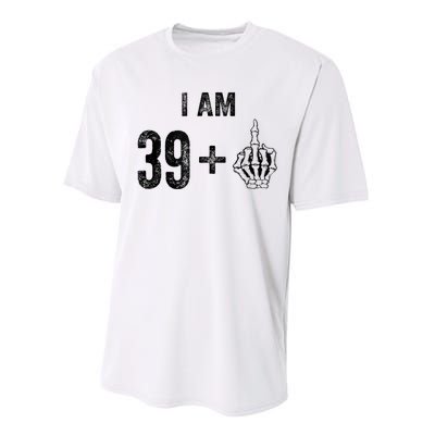 I Am 39 Plus 1 Middle Finger For A 40th Birthday For Performance Sprint T-Shirt