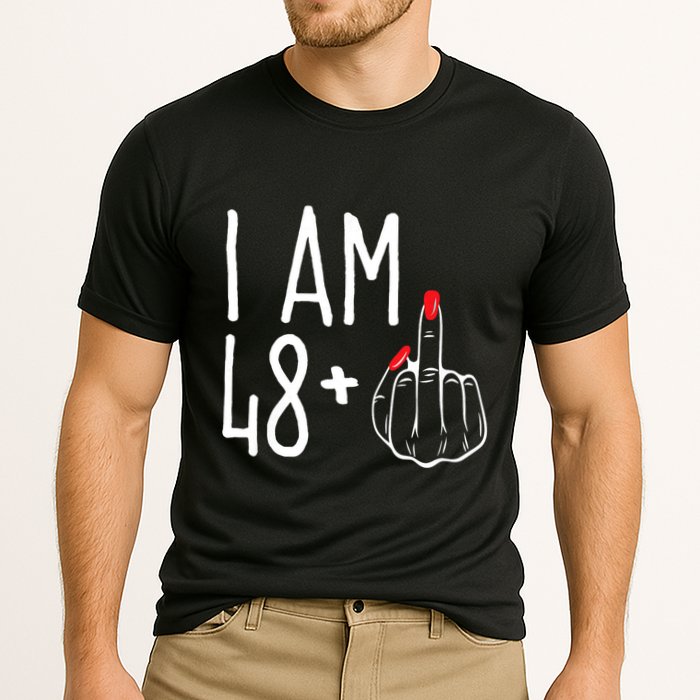 I Am 48 Plus 1 Middle Finger Funny 49th Performance Shirt