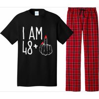 I Am 48 Plus 1 Middle Finger Funny 49th Pajama Set