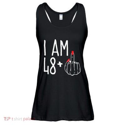 I Am 48 Plus 1 Middle Finger Funny 49th Ladies Essential Flowy Tank