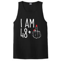 I Am 48 Plus 1 Middle Finger Funny 49th PosiCharge Competitor Tank