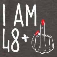 I Am 48 Plus 1 Middle Finger Funny 49th Vector Backpack