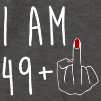 I Am 49 Plus Middle Finger Funny 50th Birthday Vector Backpack