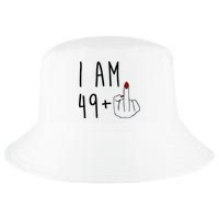 I Am 49 Plus Middle Finger Funny 50th Birthday Cool Comfort Performance Bucket Hat