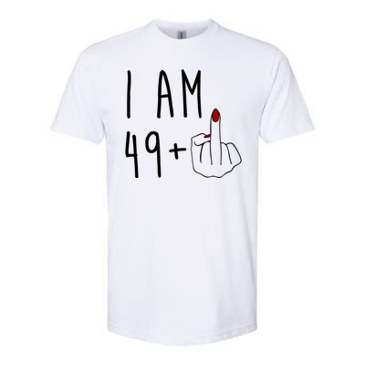 I Am 49 Plus Middle Finger Funny 50th Birthday Softstyle CVC T-Shirt