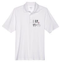 I Am 49 Plus Middle Finger Funny 50th Birthday Men's Origin Performance Pique Polo