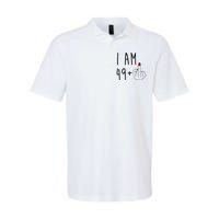 I Am 49 Plus Middle Finger Funny 50th Birthday Softstyle Adult Sport Polo