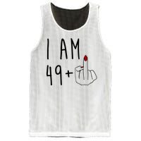 I Am 49 Plus Middle Finger Funny 50th Birthday Mesh Reversible Basketball Jersey Tank