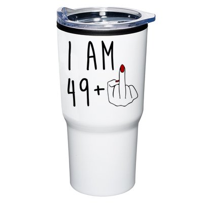 I Am 49 Plus Middle Finger Funny 50th Birthday Tumbler