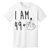 I Am 49 Plus Middle Finger Funny 50th Birthday Kids T-Shirt