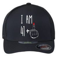 I Am 41 Plus 1 Middle Finger Girl 42nd Birthday 42 Years Old Flexfit Unipanel Trucker Cap