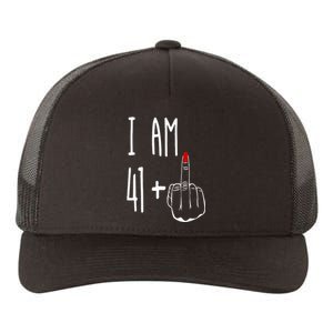 I Am 41 Plus 1 Middle Finger Girl 42nd Birthday 42 Years Old Yupoong Adult 5-Panel Trucker Hat